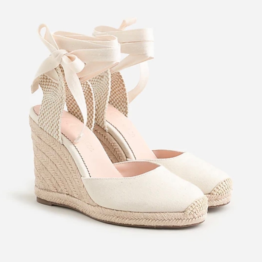 Canvas Espadrille Wedges